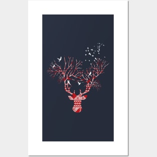 Christmas Stag Posters and Art